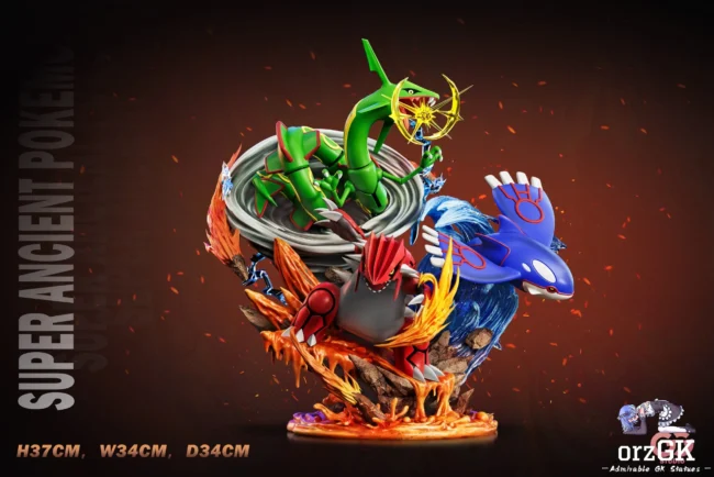 GuGu Studio - Pokémon Hoenn Region Super-ancient Pokémon Kyogre & Groudon & Rayquaza